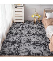 Floralux 10x8’ Fluffy Shag tie dye area rug