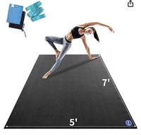 Premium Large Yoga Mat 7'x5'x9mm
