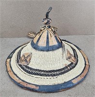 Traditional Basketry Leath Fulani Hat