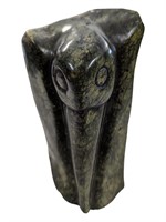 Vintage Stone Carving Bird Sculpture