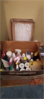 BOX FULL OF CLEANING SUPPLIES
