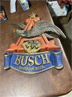 BUSCH BEER MOLDED SIGN