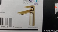 Unused Bathroom Faucet, Single Hole, Gold