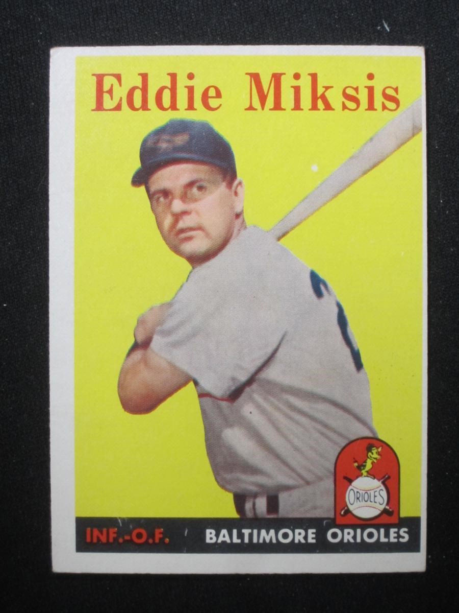 1958 TOPPS #121 EDDIE MIKSIS ORIOLES