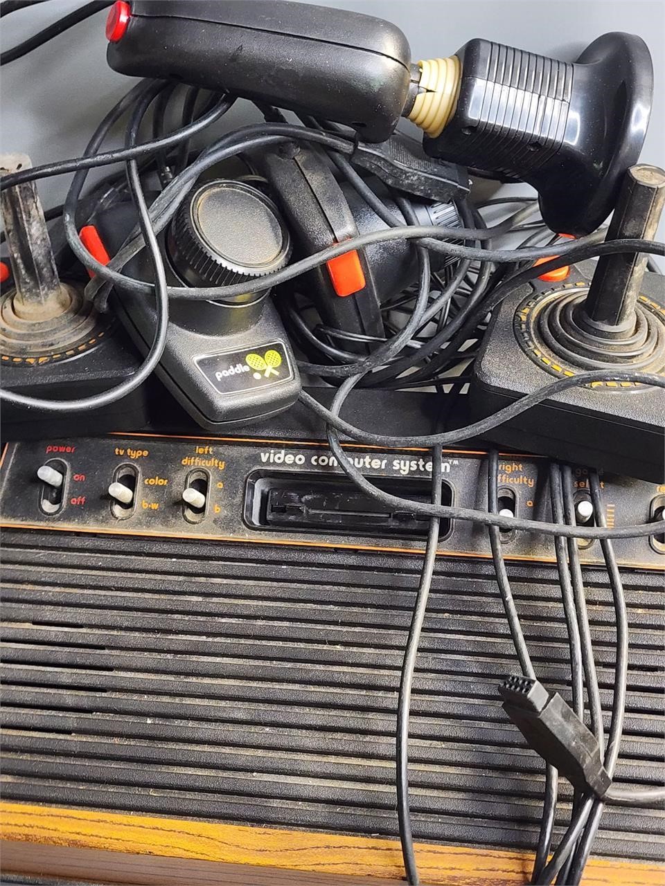 Atari 2600 Console with controllers, untested