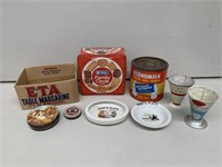 Selection of Household Tins, Box, Measurers etc