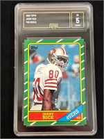 1986 Topps Jerry Rice Rookie  GMA 5