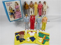 MODERN KEN DOLLS, DOLL CASE & KEN OUTFITS: