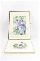 Diane Lynn Kent Signed Floral Watercolor Set