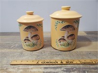 (2) Vintage Ceramic Canstrer's