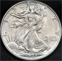 1943-P Walking Liberty Silver Half Dollar BU
