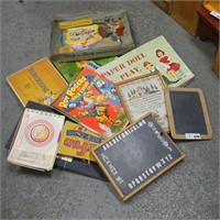 Assorted Games, Childs Chalkboard (cracked)