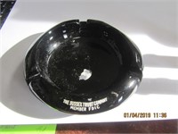 The Sussex Trust Co. Black Glass Ashtray