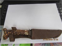 Stag Handle Knife & Case