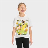 Girls' Snow White Short Sleeve Graphic Cropped