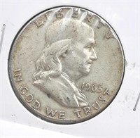 1963-D Franklin Half Dollar Coin  90% Silver