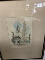 VINTAGE SAN FRANCISCO MISSION DELORES FRAMED