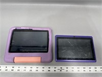 (2) tablets no charging cords unknown condition