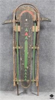 Vintage Metal & Wood Snow Sled