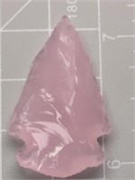 Pink glass arrowhead