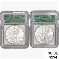 2000-2001 [2] Silver Eagle ICG MS69