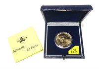 1986 100-F Gold French Liberty con, BU, .920 Gold,