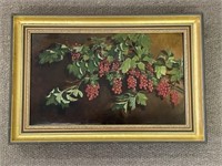 Oil on Canvas Painting of Grapes