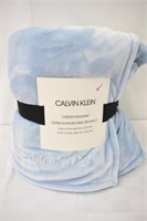 CALVIN KLEIN BLANKET - BLUE - OVERSIZE