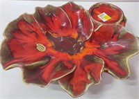 Grenadier Pottery Unique Chips & Dip Dish