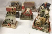 Lot of Post War Christmas Houses.