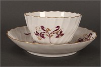 18th Century Flight Worcester Tea Bowl and Saucer,