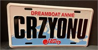 Heart Dreamboat Annie Vanity License Plate