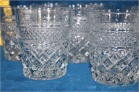 Set of 8 Pattern Glass Tumblers