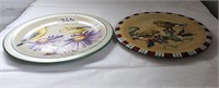 Lenox winter and summer greeting plates