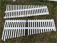 white picket fence approx. 5 1/2' and tapers