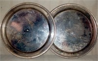 Two Silver Plate Platters