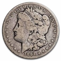 1892 Carson City "CC" Key Date Morgan Dollar