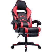 Gaming Chair with Footrest and Reclining Backrest,