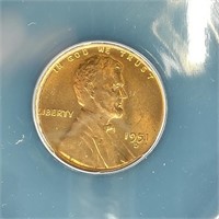 1951 D PENNY 1C MS64RD ANACS