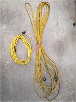two yellow extension cords