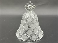 Frosted Cut Crystal Christmas Tree Bell