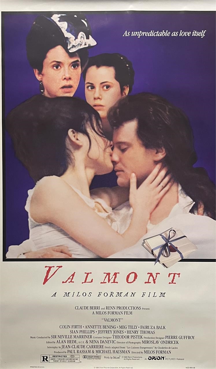 Valmont 1989 original movie poster