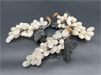 3- White Quartz & Jade Grape & Vine Clusters