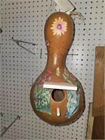 Hand painted gourd bird house