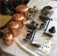 Universal Grinders and copper canister set