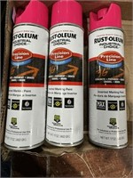 (3) Cans of  Precision Marking Pink Paint