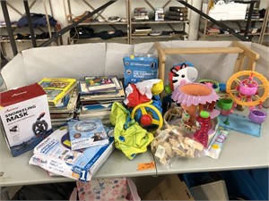 Table Lot of Toys, Floats, Books, etc.
