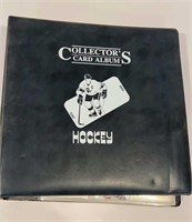 Black Hockey card album full of cards