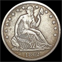 1862-S Seated Liberty Half Dollar CLOSELY