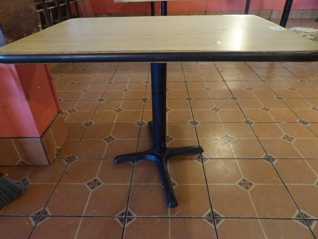 Restaurant Table and Base 42"X30"  Light Brown